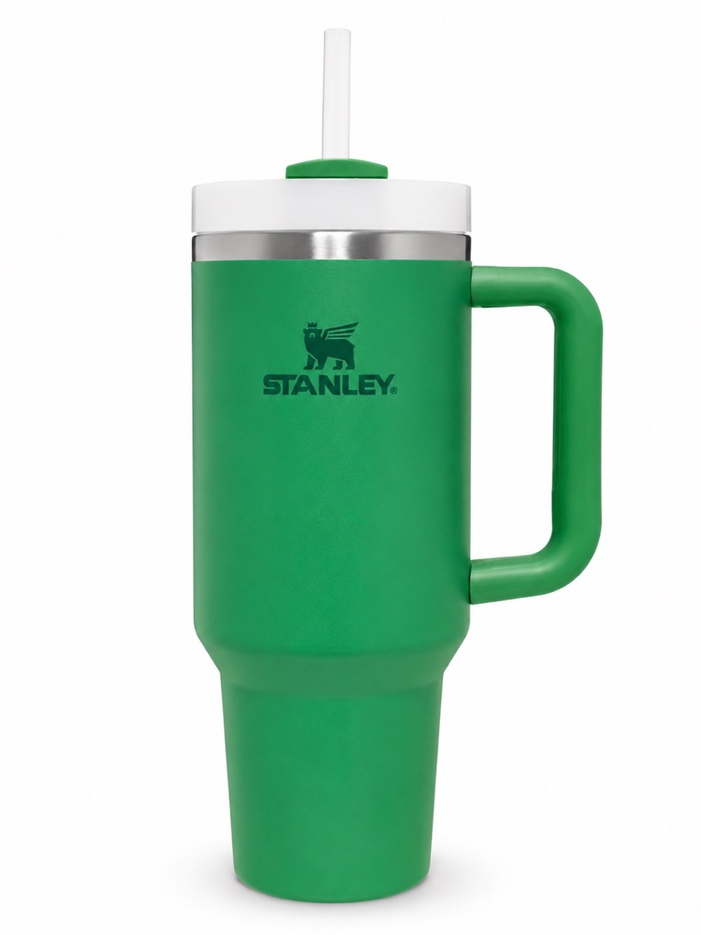 Stanley Green Insulated Tumbler with Handle and Straw
